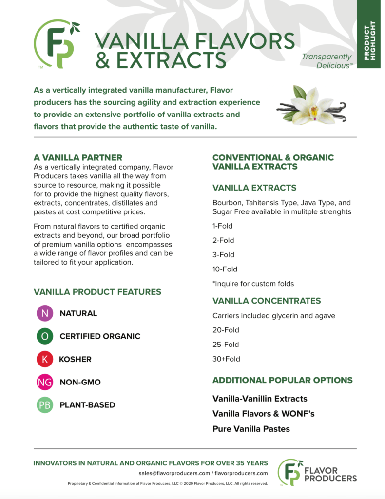 Flavor Certifications & Collateral Flavor Producers