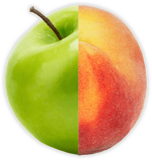 apple peach plant-based flavor