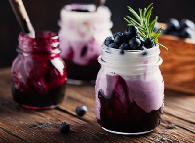 Blueberry yogurt organic flavor