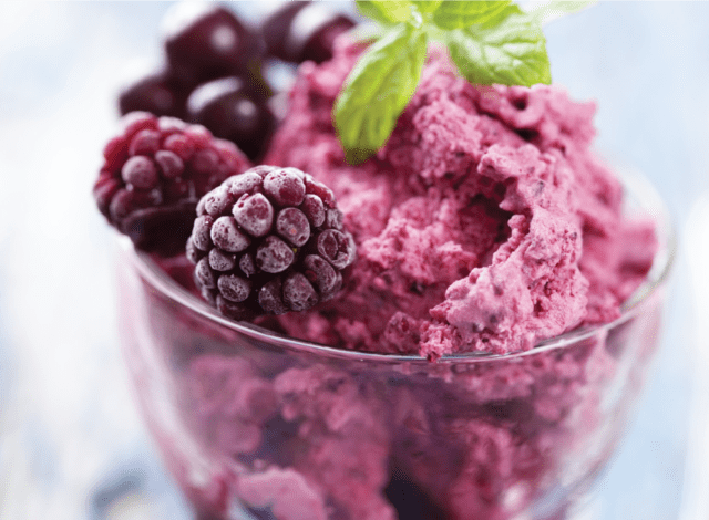 raspberry ice cream plant-based flavor